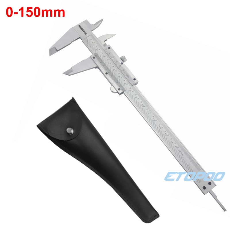 Mini Vernier Caliper Hardened Metric Machinist 0-70mm 0-100mm 0-150mm 0-200mm Stainless Steel Guage Portable Measuring Tool: 0-150mm