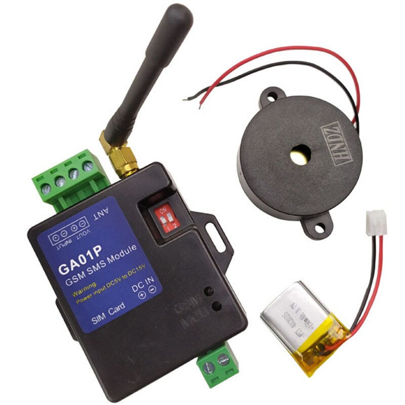 Ga01p mini gsm alarmsystemer sms alarmer sikkerhedssystem genopladeligt batteri til strømsvigt alarm