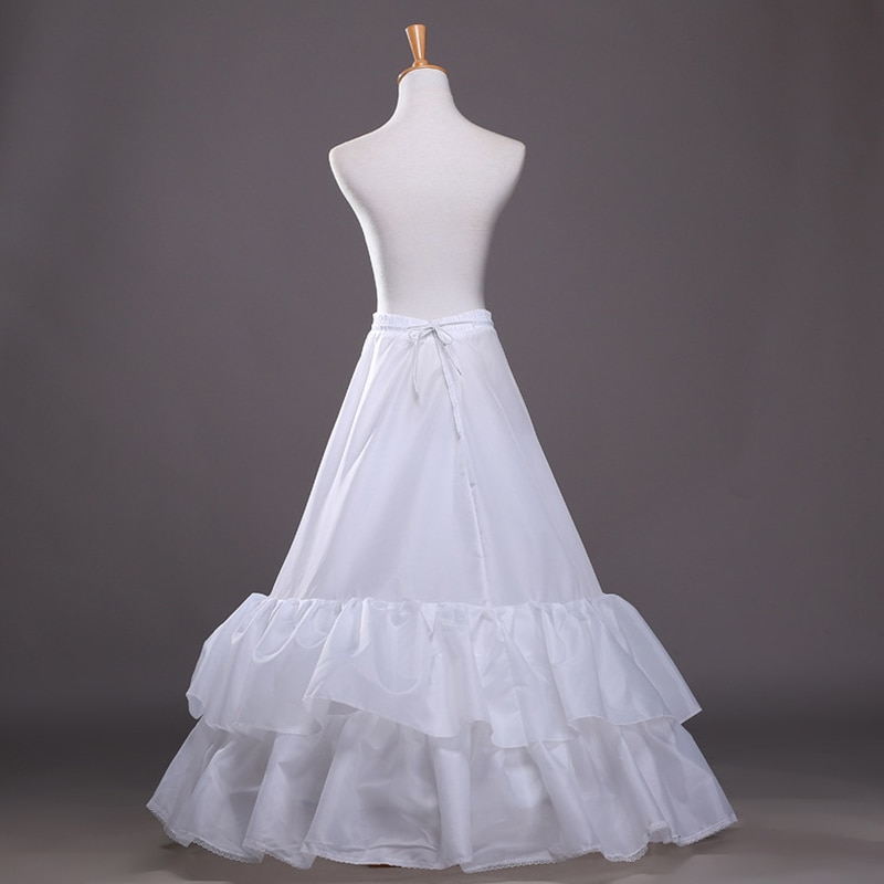 de mariage jupons cerceau Crinoline Slip robe de mariée Train/une ligne sous-jupe bal jupe longue glisse en Stock
