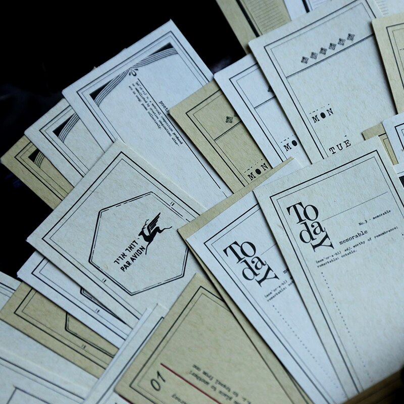 Retro Simple Bottom Note Paper DIY Scrapbooking Decorative Thick Card Material Paper