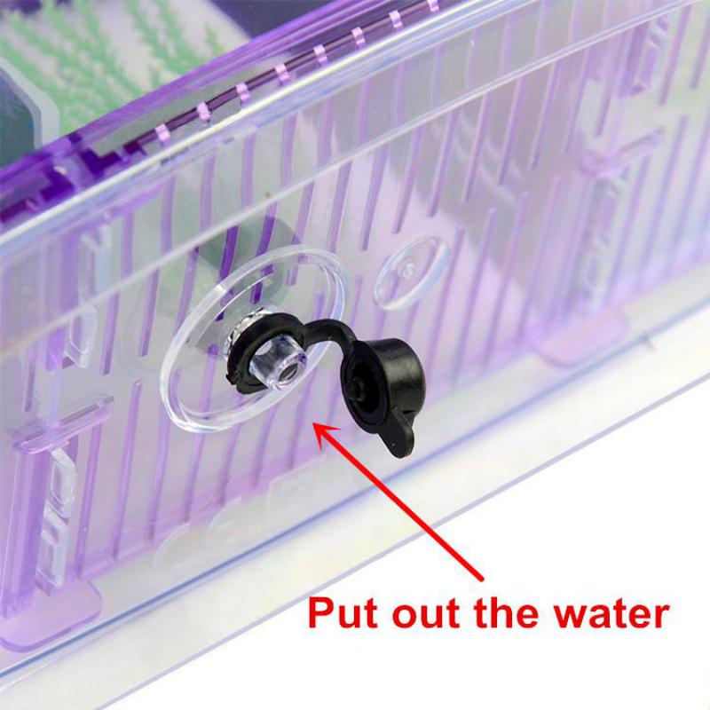 Acrylic 3 Splits Aquarium Betta Fish Bowl Led Light Aquarium Incubator Hatchery Breeding Box Fish Tank Turtle Reptile House