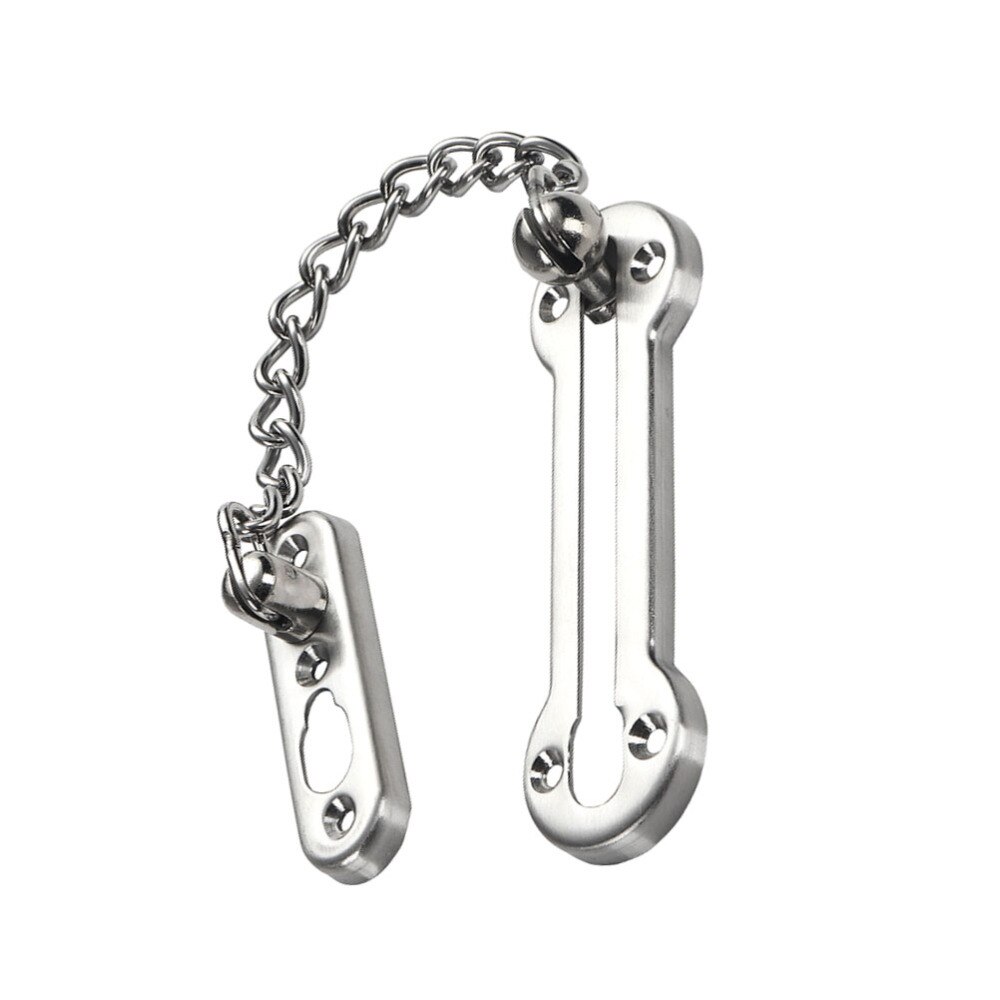 1pc Door Lock Chain Durable Stainless Steel Anti-theft Window Door Deduction Lock for Dormitory Apartment House