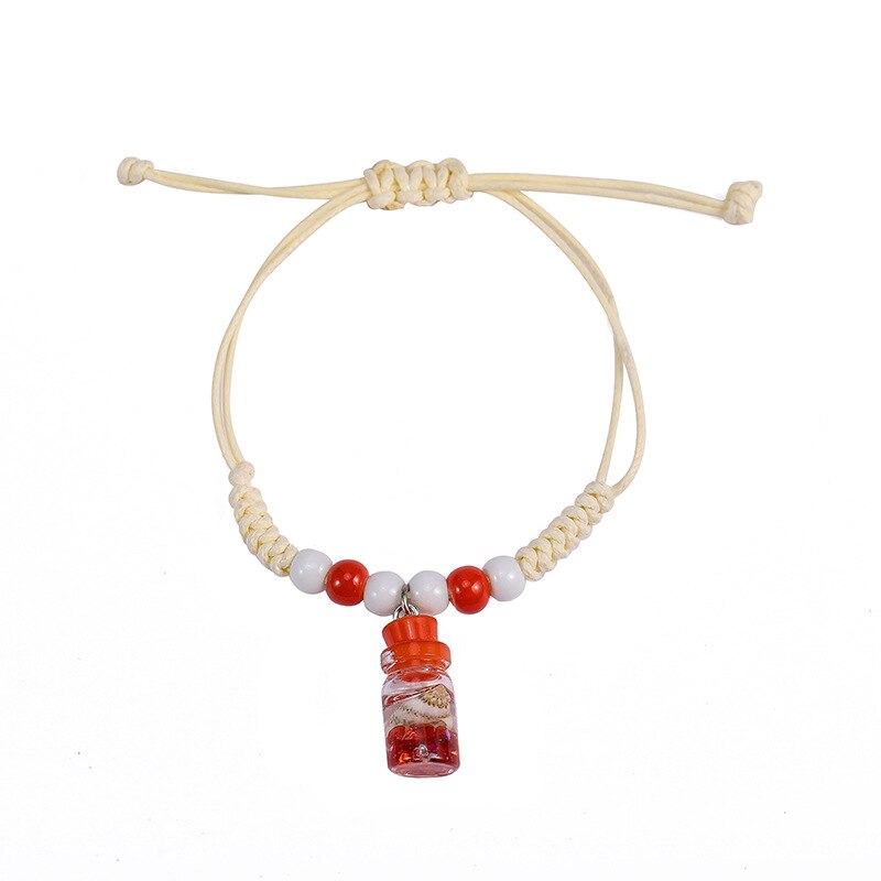 Genoteerd Op De Wishing Fles Serie Armband Dame Fles Porselein Kralen Hand Strap En Pure En Verse