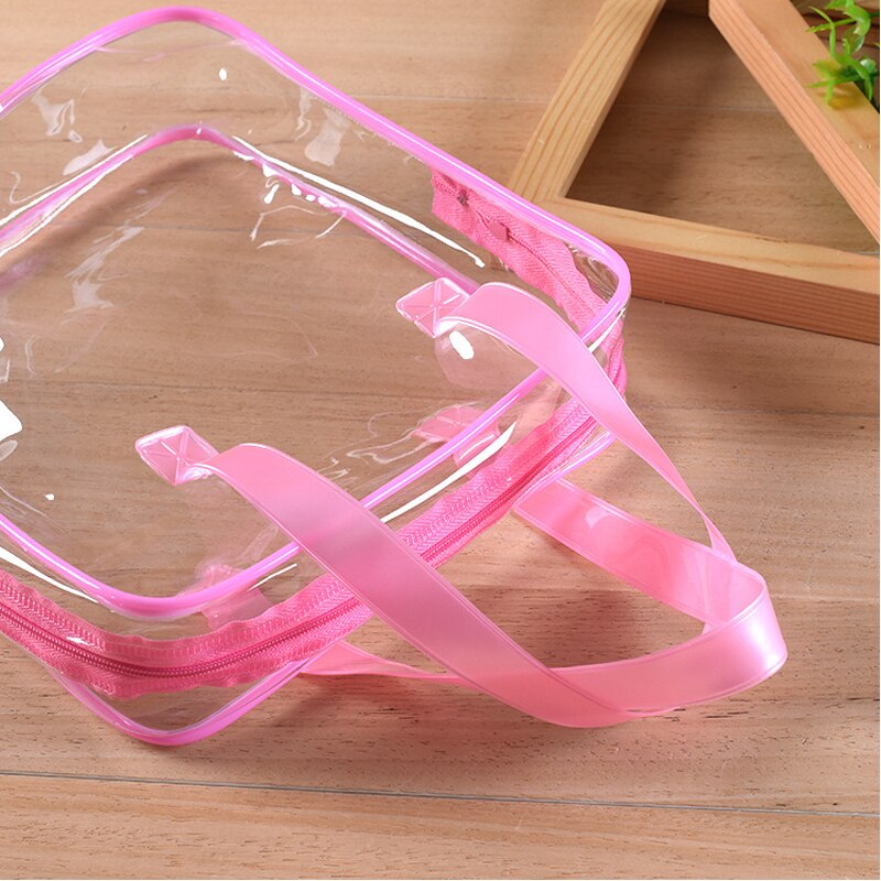 Imperméable à l'eau Transparent PVC bain cosmétique sac femmes trousse à maquillage voyage fermeture éclair maquillage beauté lavage organisateur trousse de rangement de toilette