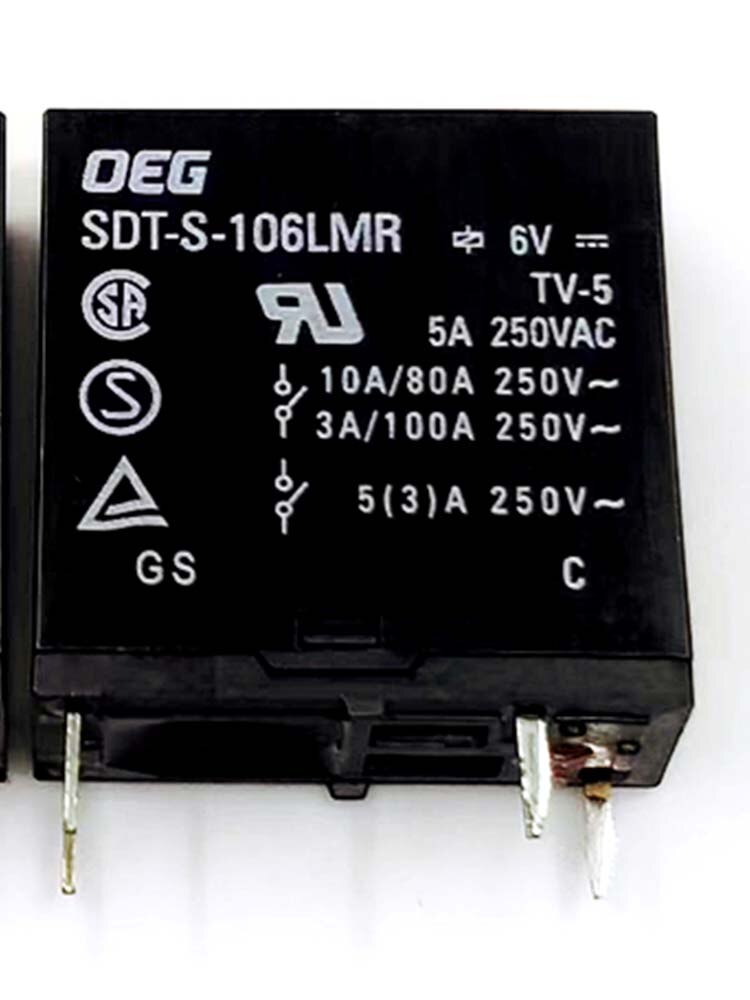 6v reläer sdt-s -106 lmr 6 vdc