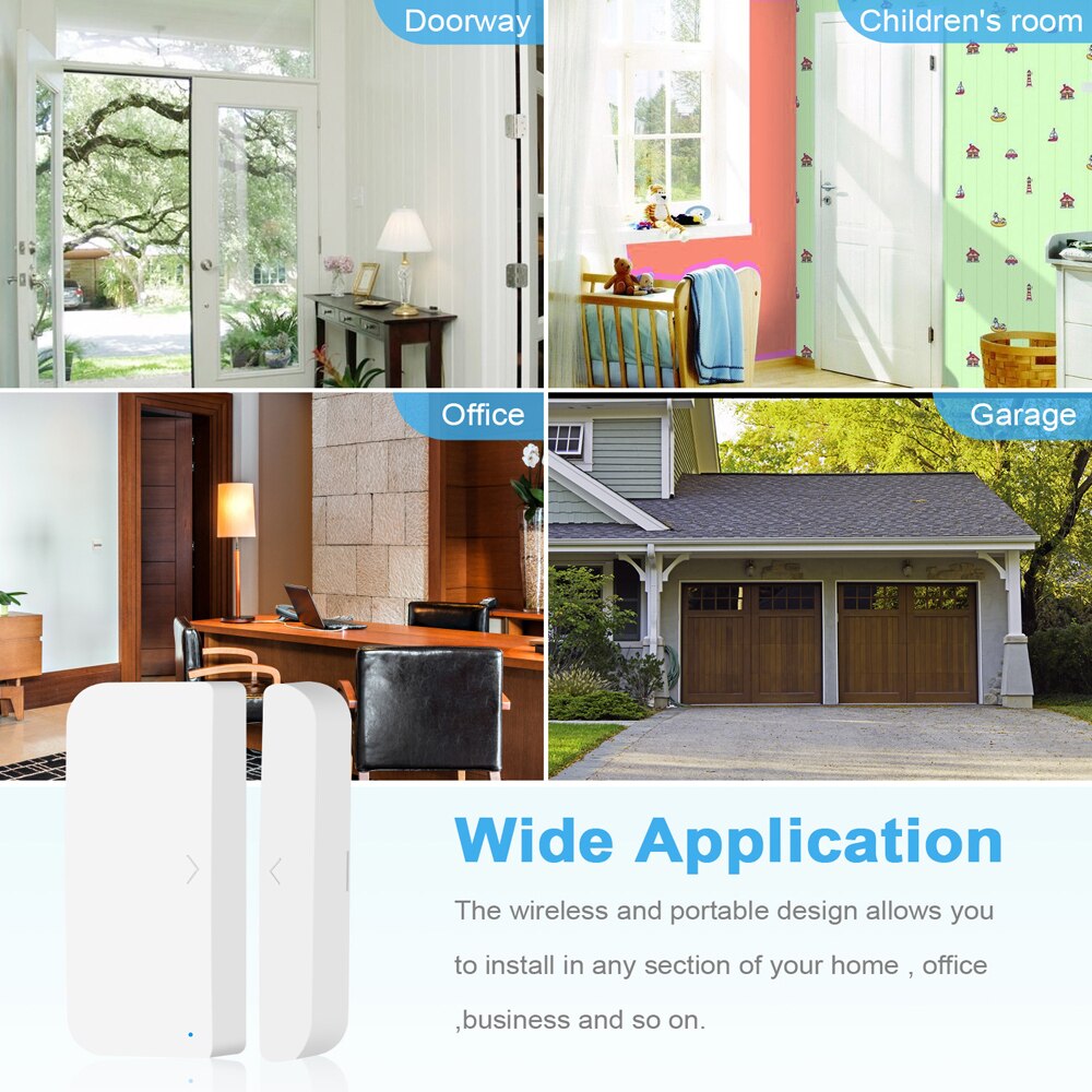 Tuya Intelligent Wireless Fidelity Gate Remote Magnetics Wireless Door And Window Sensor Intelligent Linkage Equipment