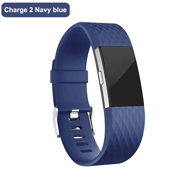 For Fitbit Charge 2 Band TPE Strap For FitBit Charge 2 TPE Replacement bracelet For Fit bit charge 2 For Wrist strap Accessories: Charge 2 Navy Blue / S-190mm