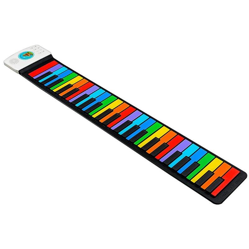 Piano enrollable de silicona Flexible para niños y estudiantes, teclado electrónico portátil suave de 49 teclas, de música de órgano