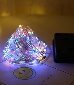 Solarne lampki świąteczne na sznurku 12m 100LED / 5M 50 LED wodoodporna zewnętrzna girlanda lampa solarna boże narodzenie do dekoracji ogrodu: Multi color / 7M 50LEDS