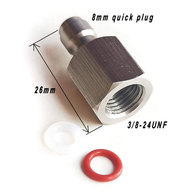 3/8-24unf 24g 45g 33g cartuchos de CO2 cilindro recargable de acero inoxidable de alta presión para entrenamiento de oxígeno chaleco de rescate de buceo: Azul cielo