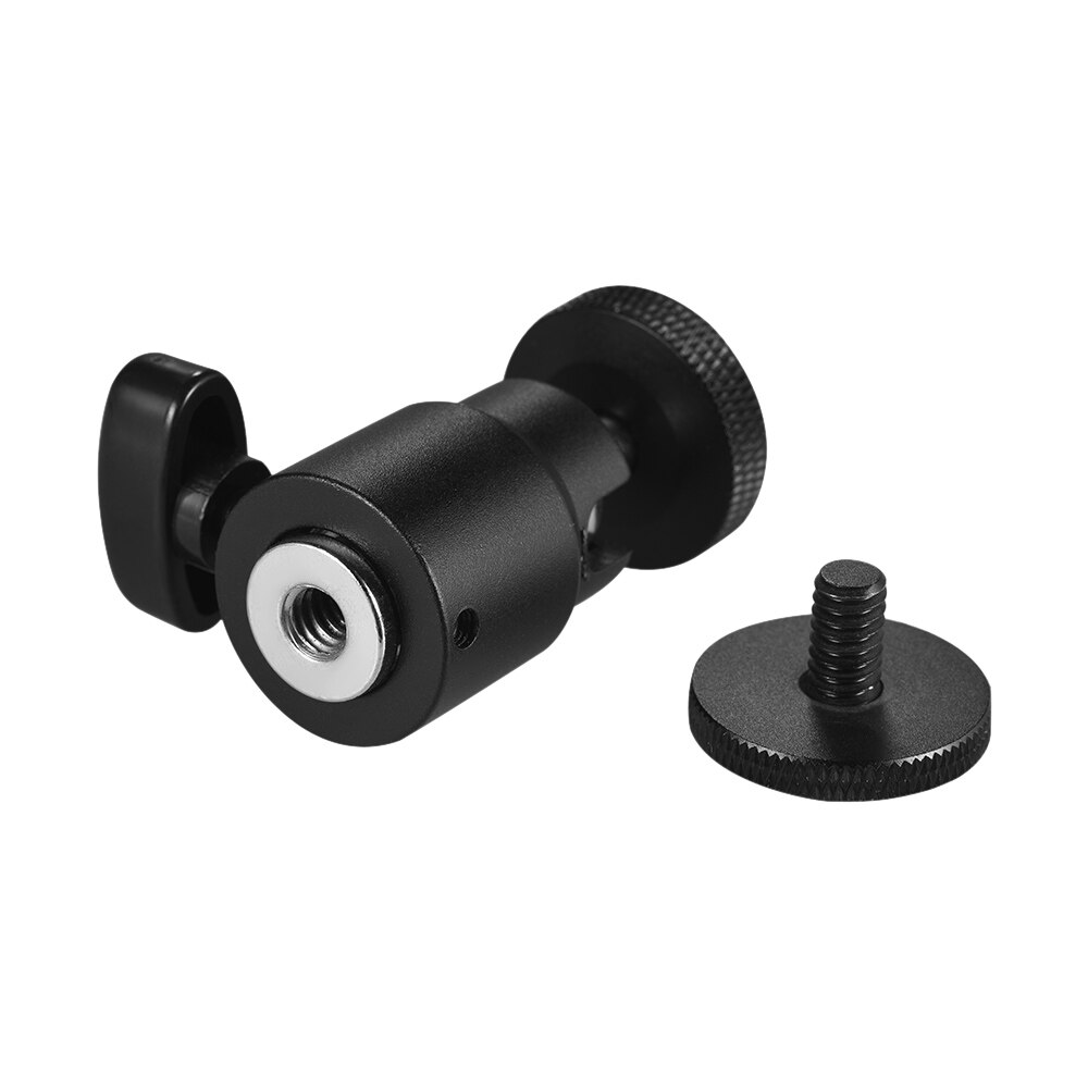 2 stücke 360 rotierend Mini Ball Kopf Heißer Schuh Adapter 1/4 "Schraube Gewinde Basis für DSLR Kamera LED Licht Monitor Stativ Monopod Kugelkopf