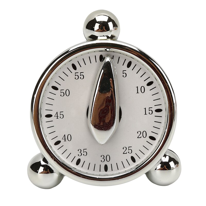 60 Minutes Kitchen Timer Count Down Alarm Reminder White Square Mechanical Timer for Kitchen