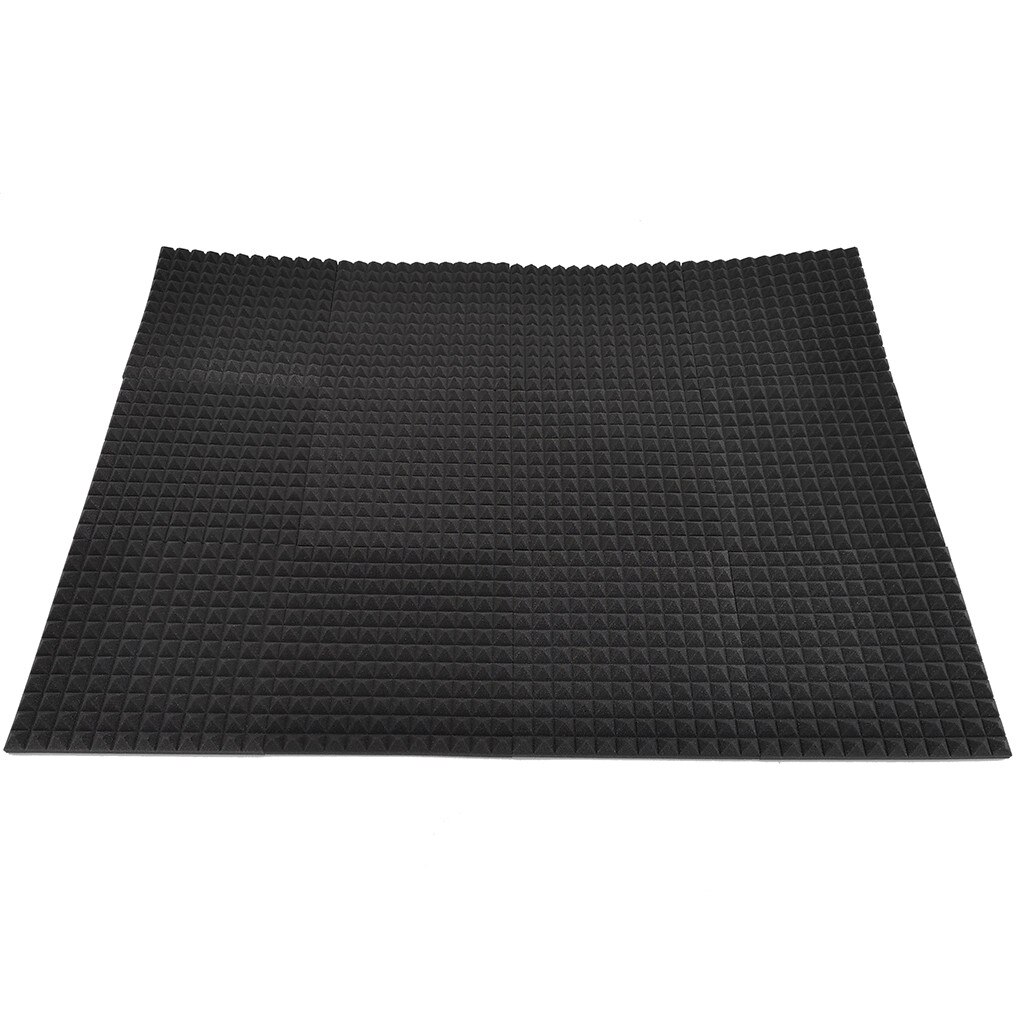 Tablero de espuma absorbente de aislamiento acústico, esponja que deja de absorber el aislamiento acústico, studio KTV, aislamiento acústico, 1 ud.: Gray 