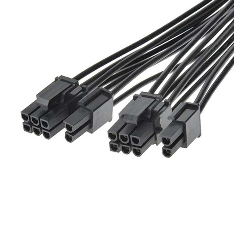 10 20cm grafikkarten- 8 -pin-buchse,  to 2 x 8p(6+2)- pin-verlängerungsstromkabel-stecker pcie pci express 18 awg 4 -adriges kabel