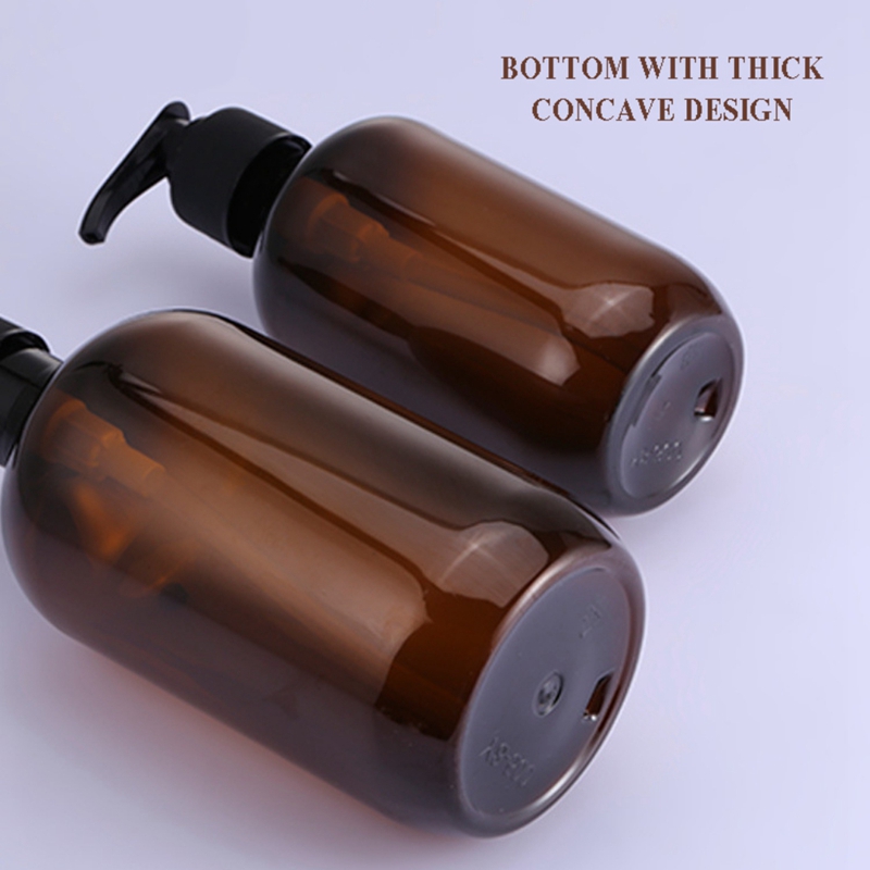 Braun Kunststoff Nachfüllbare Shampoo Flaschen Leere Seife Spender Gläser Für Shampoo Gedrückt Flasche Dusche Gel Lotion Container # L3