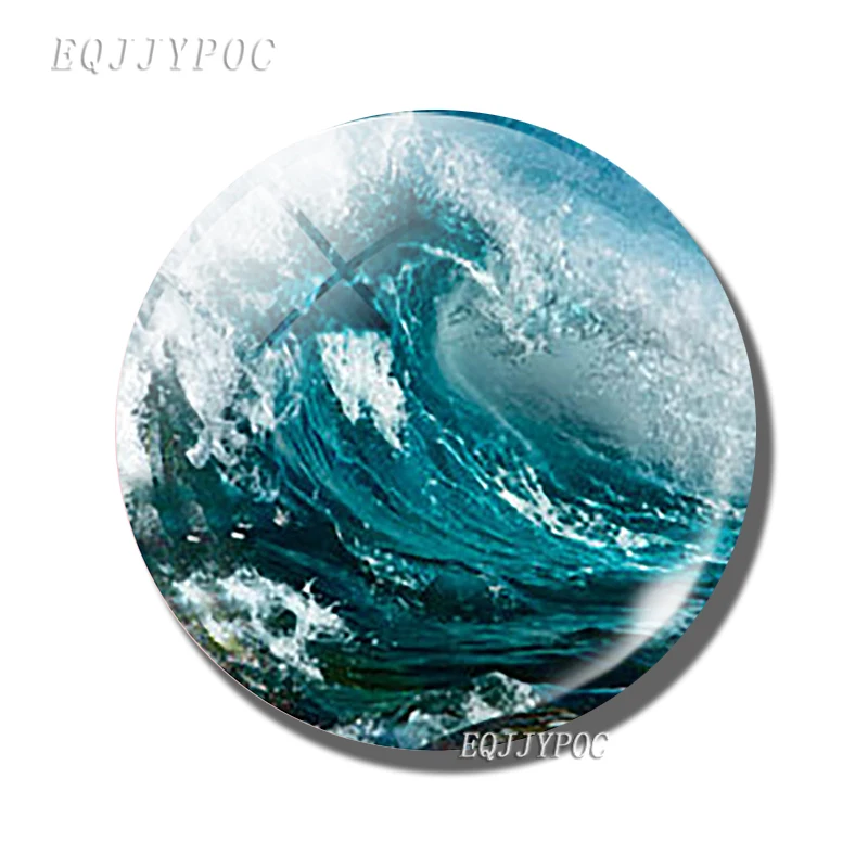 Mergulho 30mm geladeira ímã oceano subaquático criatura foto de vidro cabochão geladeira magnética adesivos nota decoração da sua casa: Lavanda