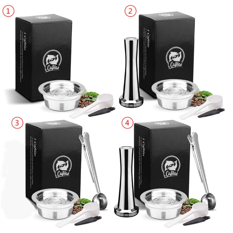 Filtres à café iCafilas pour Lavazza Capsule de café rechargeable en acier inoxydable réutilisable pour Lavazza A Modo Mio Machine