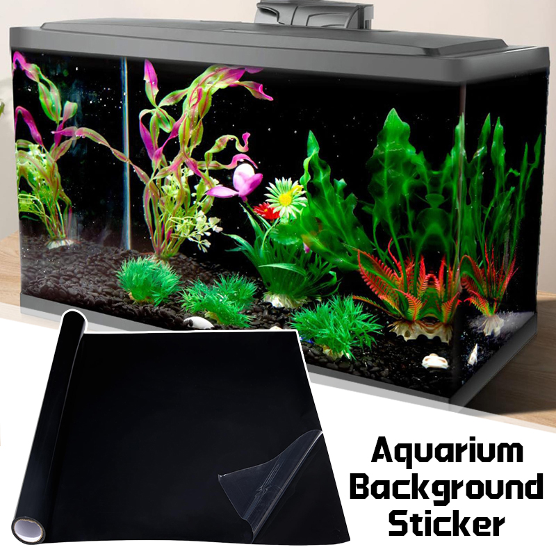 Tapeta Akwariowa Czarna Tapeta Tło Akwariowe Tło Akwariowe Statyczna Naklejka Akwarium Statyczna Naklejka Akwarium Nowa
