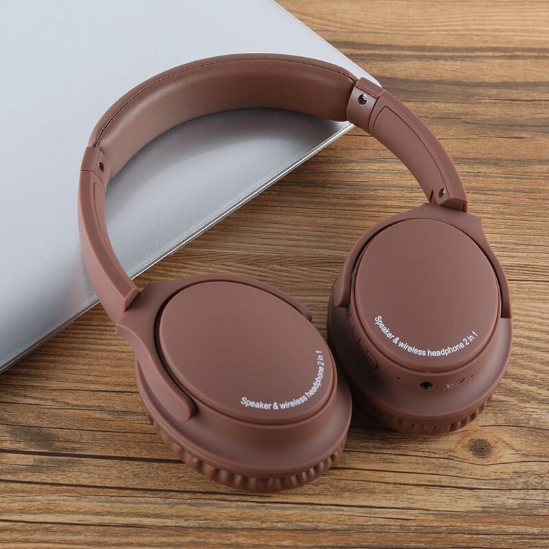 MS-K22 fone de ouvido bluetooth 2-em-1 alto-falante sem fio fone de ouvido suporta cartão tf, música jogos fone de ouvido com microfone: Default Title