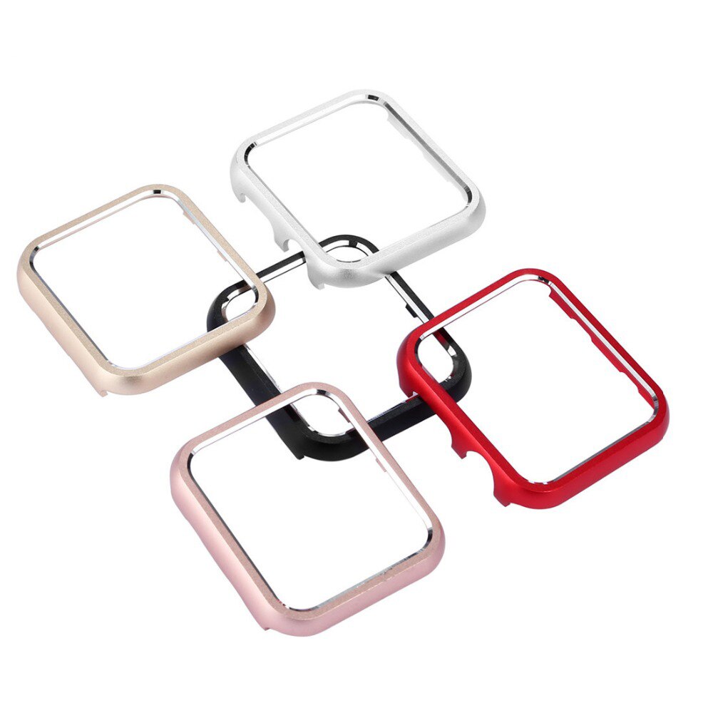Funda para Apple Watch 6 se 4 3 5, carcasa protectora de pantalla con marco de metal, accesorios para iwatch, 42mm, 38mm, 44mm, 40mm