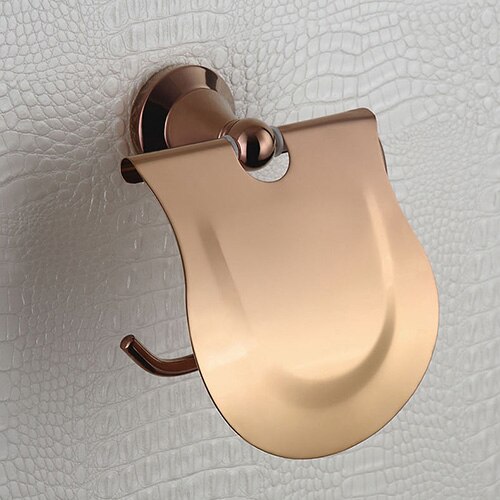 Rose Gold Bathroom Accessories Set Shower Soap Glass Shelf Liquid Dispenser Copper Toilet Brush Towel Holder Bath Room Hardware: Paper Holder