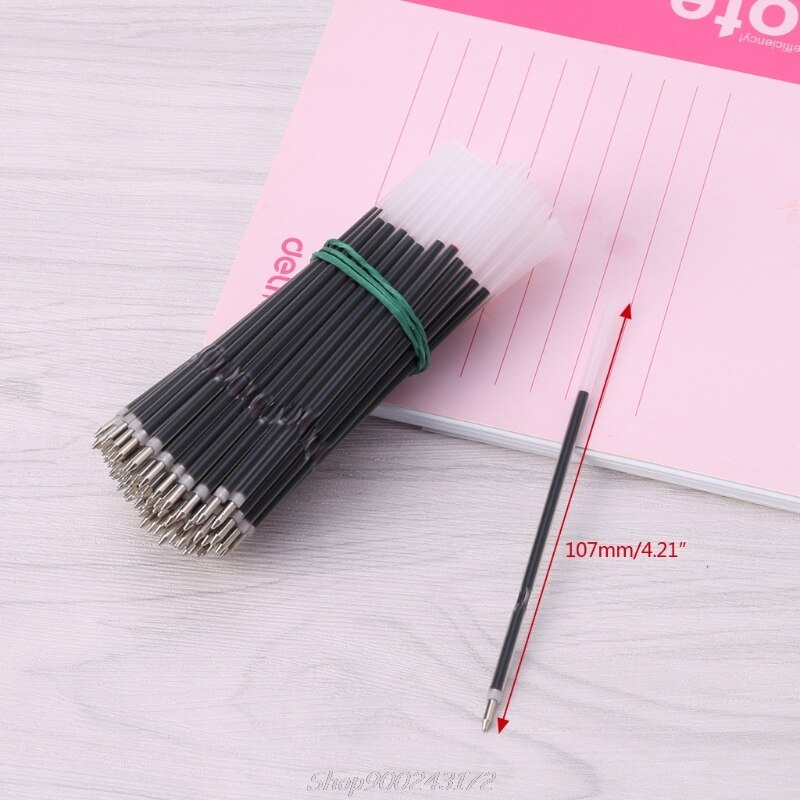 100Pcs 0.7mm Ballpoint Pen Refill Black Blue Red Pen Refill Stationery School Office Supply Jy21 20