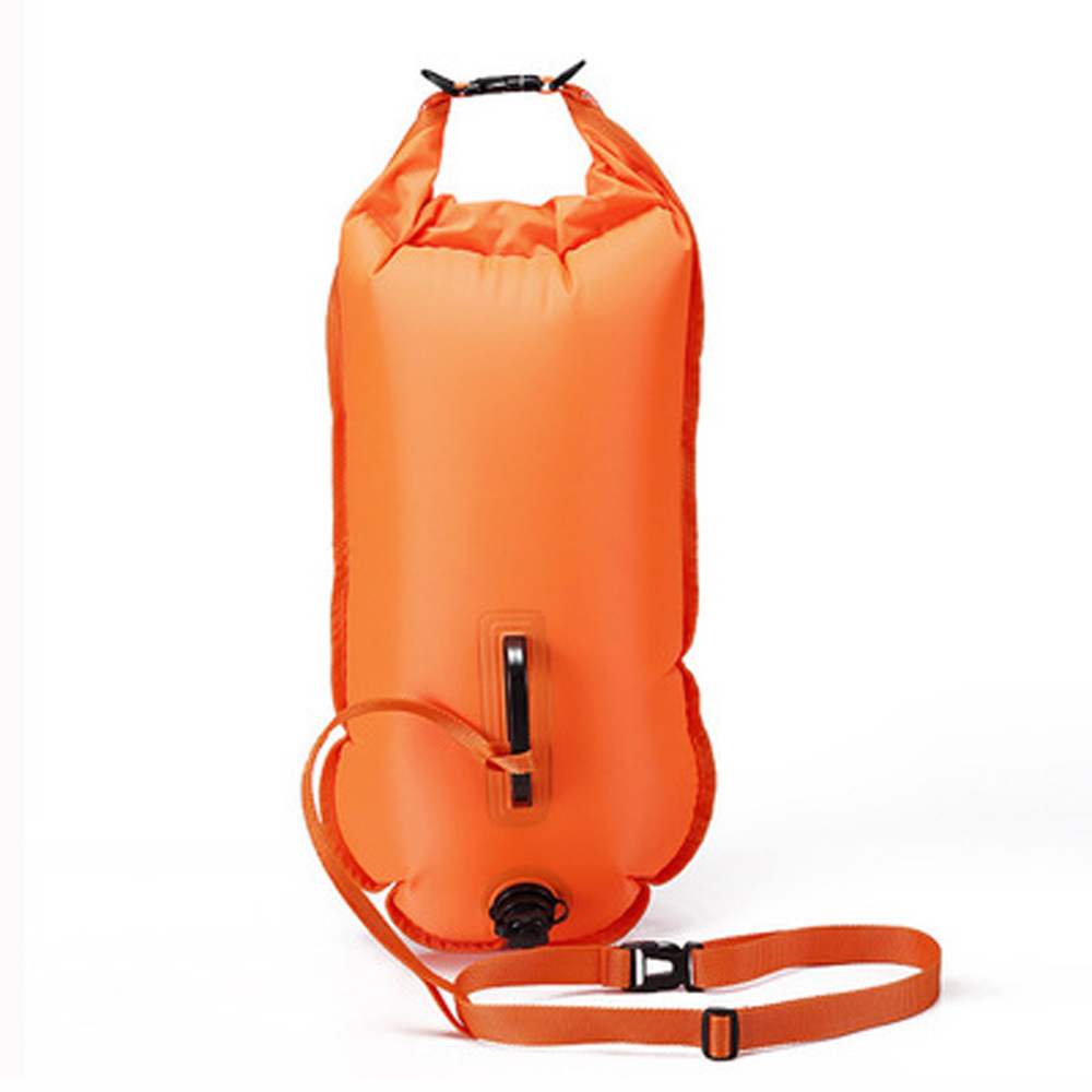 Pvc svømning livreddende bøjer poser svømning bøje sikkerhed flyde luft tør taske båd flyde svømning oppustelige flydende taske: 28l orange a
