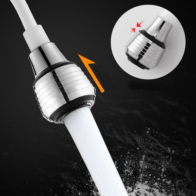 Lang slange kran forlenger munnstykke fleksibel vannbesparende kran adapter vask spray boble sprinkler badekar dusj kjøkken tilbehør