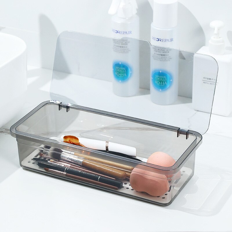 Flatware Plastic Tray Storage Drawers With Lid Kitchen Cutlery and Utensil Drawer Organizer Silverware Countertop Container