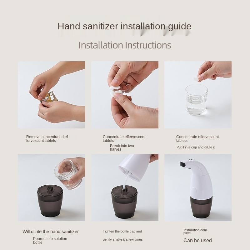 Automatic intelligent sensor soap dispenser, Household foam dispenser, Mini soap dispenser(without battery)