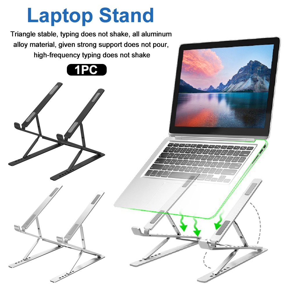 Koeling Aluminium Legering Riser Hoogte Aanpassing Universele Notebook Laptop Stand Tablet Houder Ondersteuning Voor Bureau Draagbare Opvouwbare