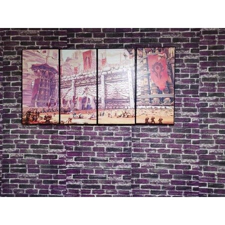 Purple 3D Self-Adhesive Wall Paper Wall Panel 441972962