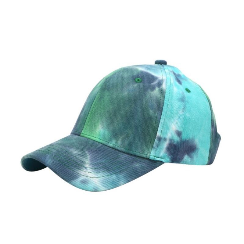 Katoenen tie-dye denim baseballpet heren en dames trend pet met klep zomer buiten vrije tijd zonnehoed: A2