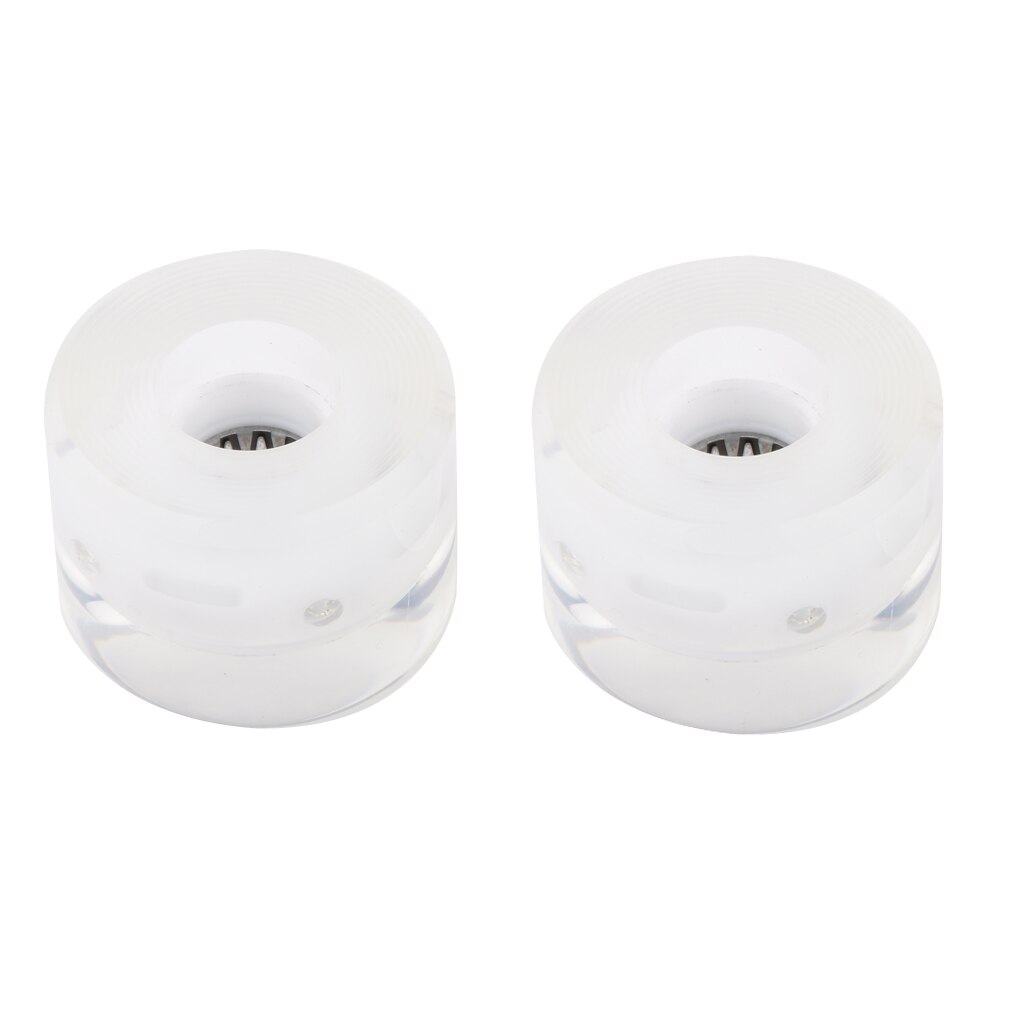 2Pcs 59mm Cool Smooth LED Light Skateboard Wheels Cruiser Longboard Roller