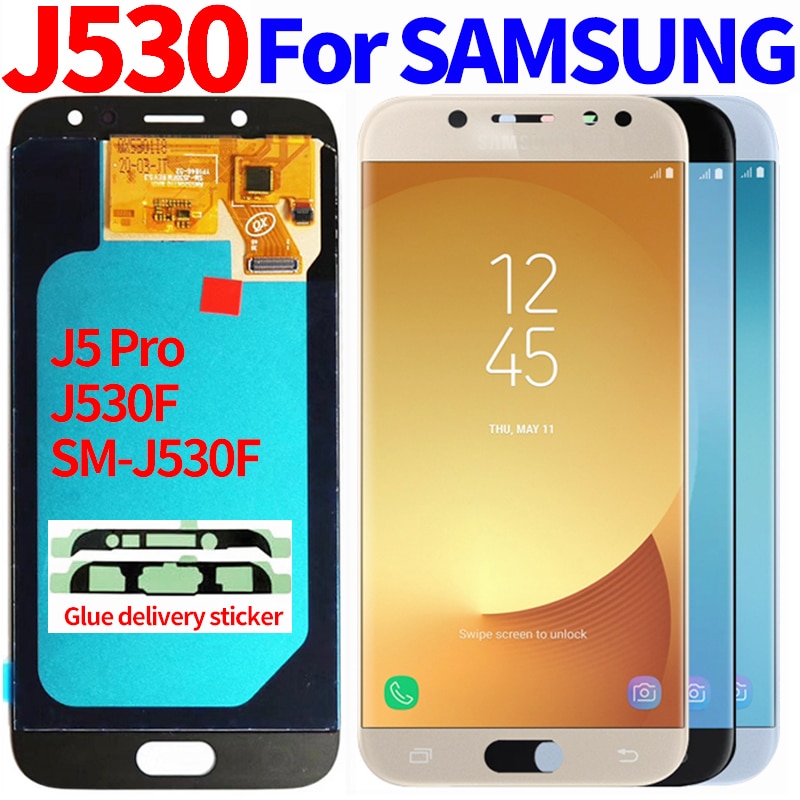 For Samsung Galaxy J5 J530 J5 Pro SM-J530F J530M LCD Display Touch Screen Digitizer Assembly For J5 J530 LCD Screen 5.2"