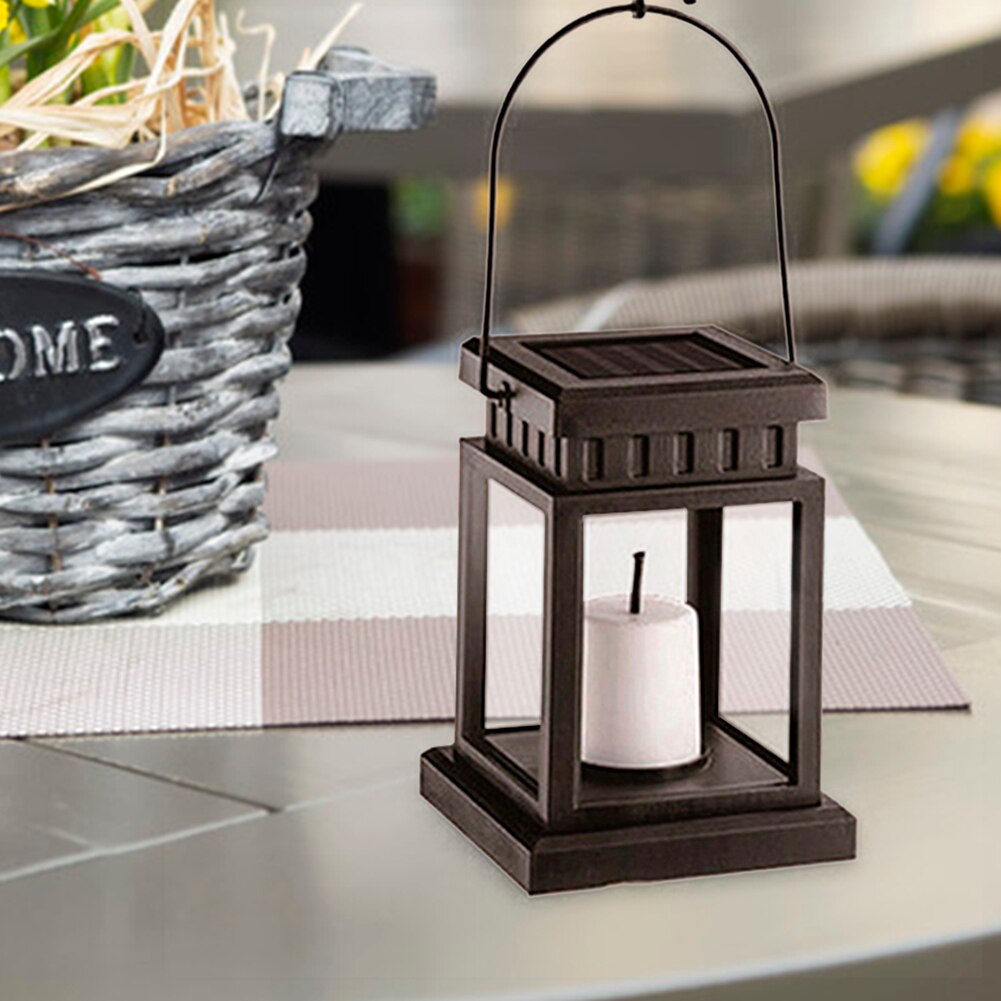 Aurinkovoimalla toimiva lamppu retro lyhty kynttilä pilkku lamppu led aurinkovalo ulkopuutarha roikkuu vilkkuva lamppu koristelu auringonvalo