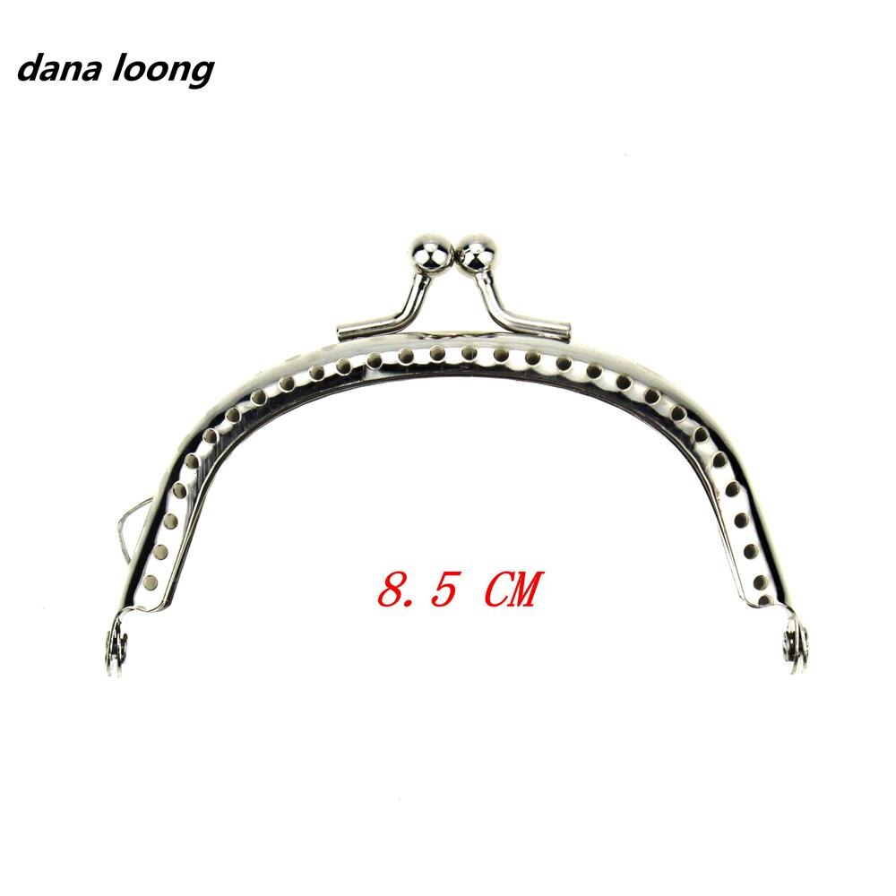 1 Stuk Boogvormige Glossy Zilver Basic Metal Purse Frame Kus Sluiting Lock Diy Tas Accessoires 6.5/8.5/10.5/12.5/15.5 Cm