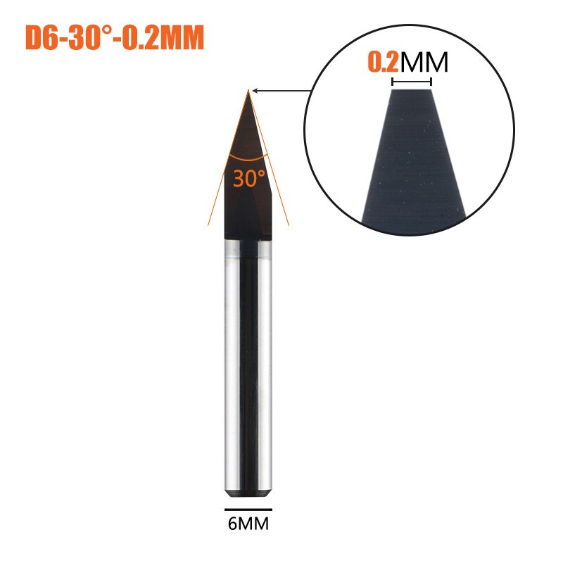 1 ud./lote broca de grabado PCB de carburo de fondo plano 0,3mm 0,2mm 0,1mm herramienta rebajadora de CNC para varilla alemana de acero inoxidable y latón: 31 mm