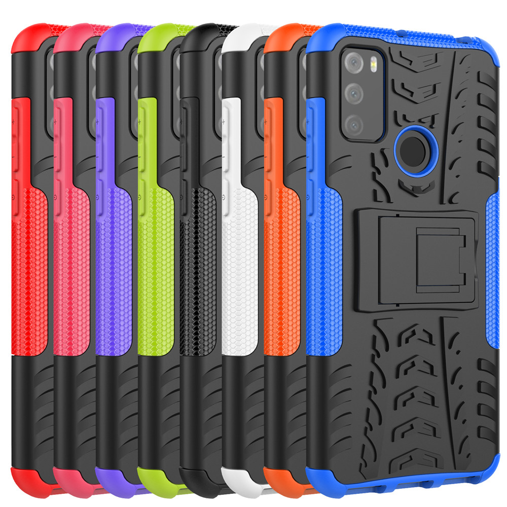 For Alcatel 1S 3L Case Luxury PC + TPU Back Cover Stand Armor ShockProof Case For Alcatel 1 S 3 L Phone Cases