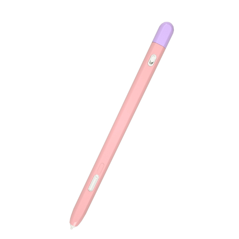 Pennskydd lämpligt för samsungtab s pen pro pennfodral silikonpennskydd spen skyddsfodral fallskydd: Rosa lila