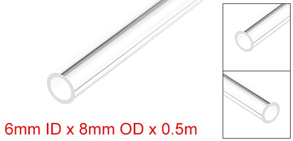 Uxcell starre Acryl rohre Rundrohr o.d 8mm-22mm 50cm langes Rohr transparent pmma Rohr Aquarium Zubehör Rohr verschraubungen: Braun