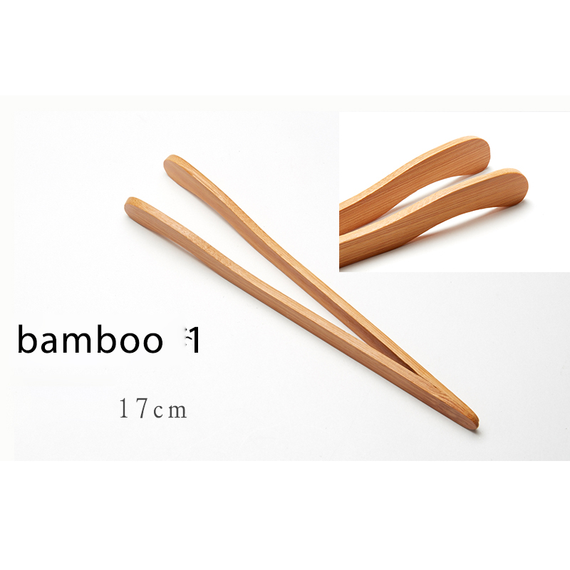 1Pcs Bamboo/Ebony Tea Clips Tea set wooden tweezers Anti-scalding tea clip for teacup: Bamboo-1