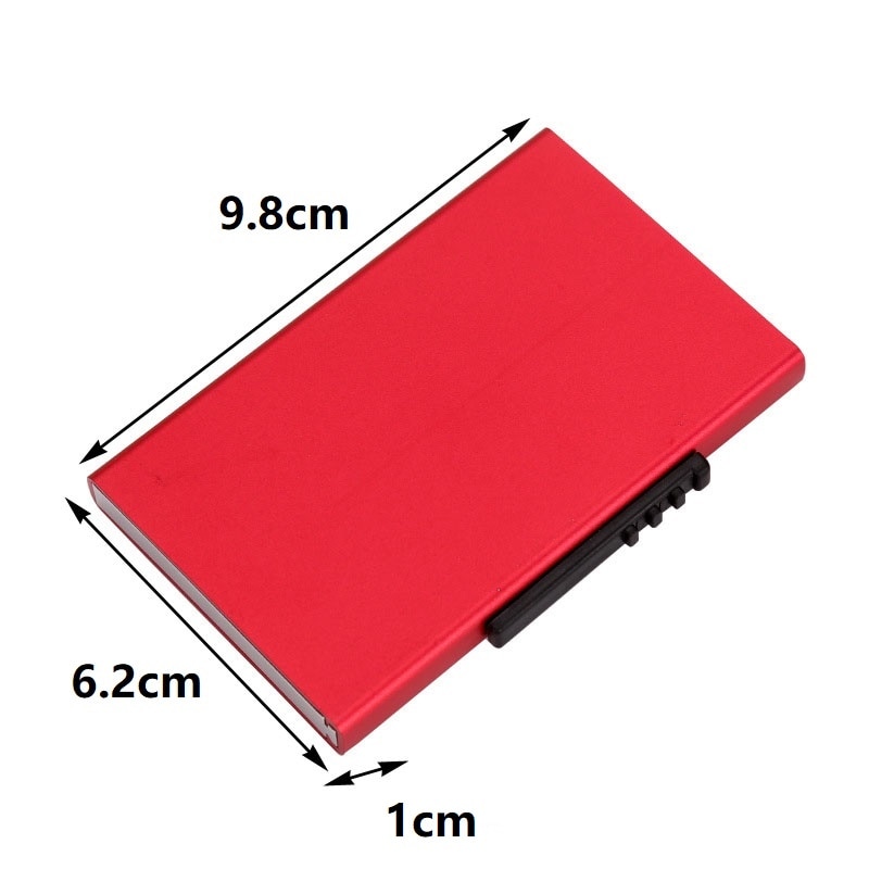 Style Card Id Holders Aluminum Wallet Pocket ID Card Holder Rfid Blocking Wallet Automatic Pop Up Credit Card Case