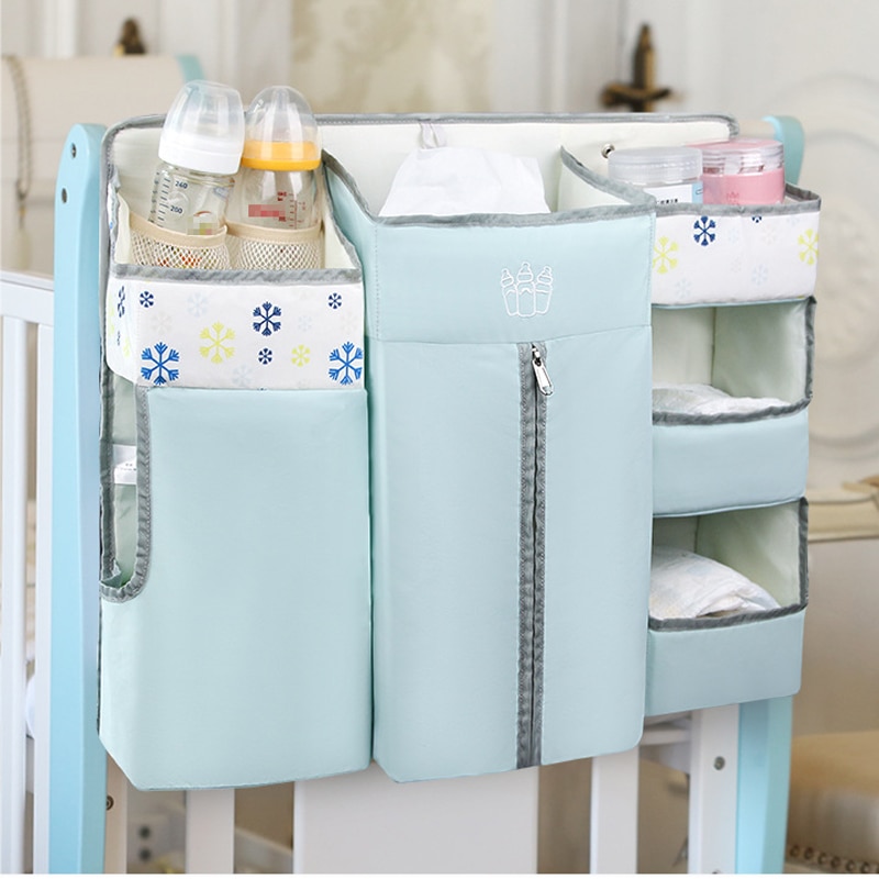 Baby Crib Organizer Bed Opknoping Luier Caddy Opbergtas Luier Stacker Voor Kwekerij Luier/Kleding/Zuigfles