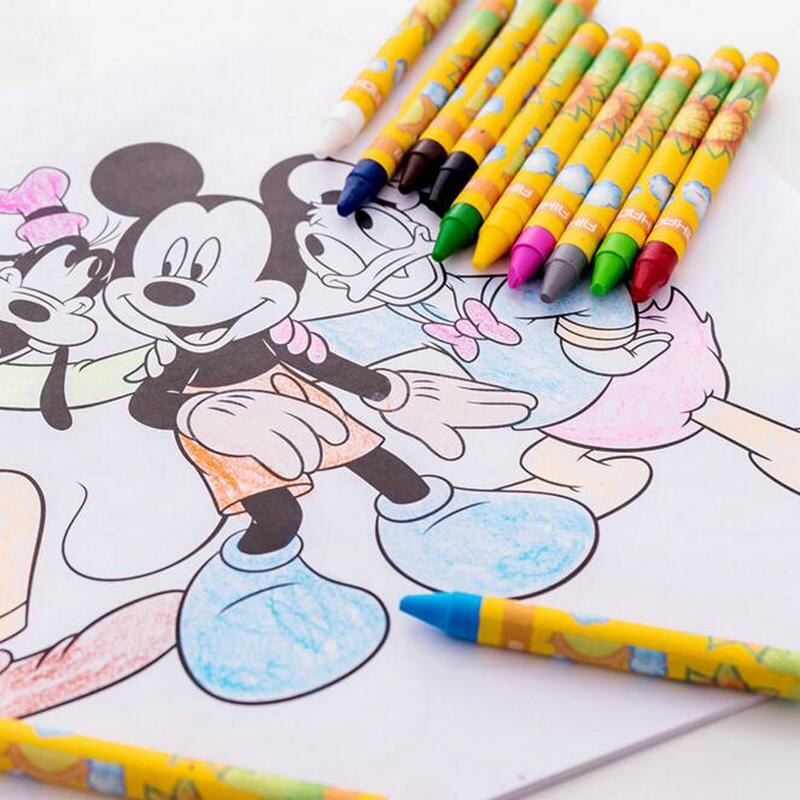 12 kolorów/zestaw rysunek wosk Caryon ołówek studenci i prezent urodzinowy dla dzieci szkoła papiernicze bezpieczeństwo nietoksyczny pióro graffiti