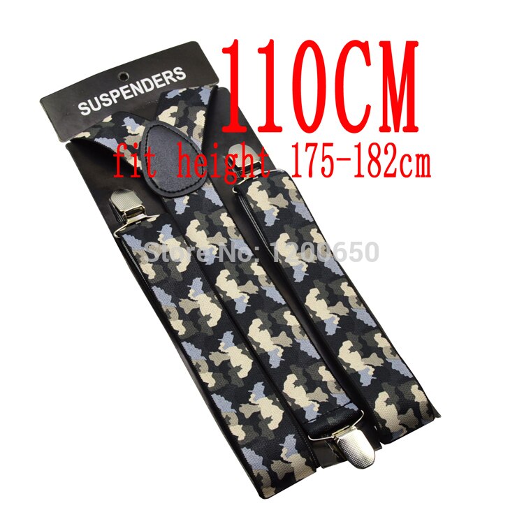 120 cm heren Unisex Clip-op Bretels Elastische 3.5 cm Breed Camo Groen groter Bretels Y-back jarretel & Retail