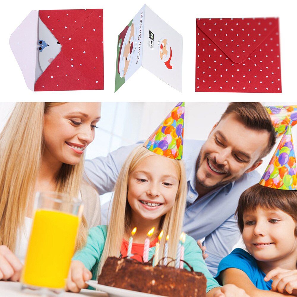 16 card+16 envelope /lot Cute Cartoon Small Santa ... – Vicedeal