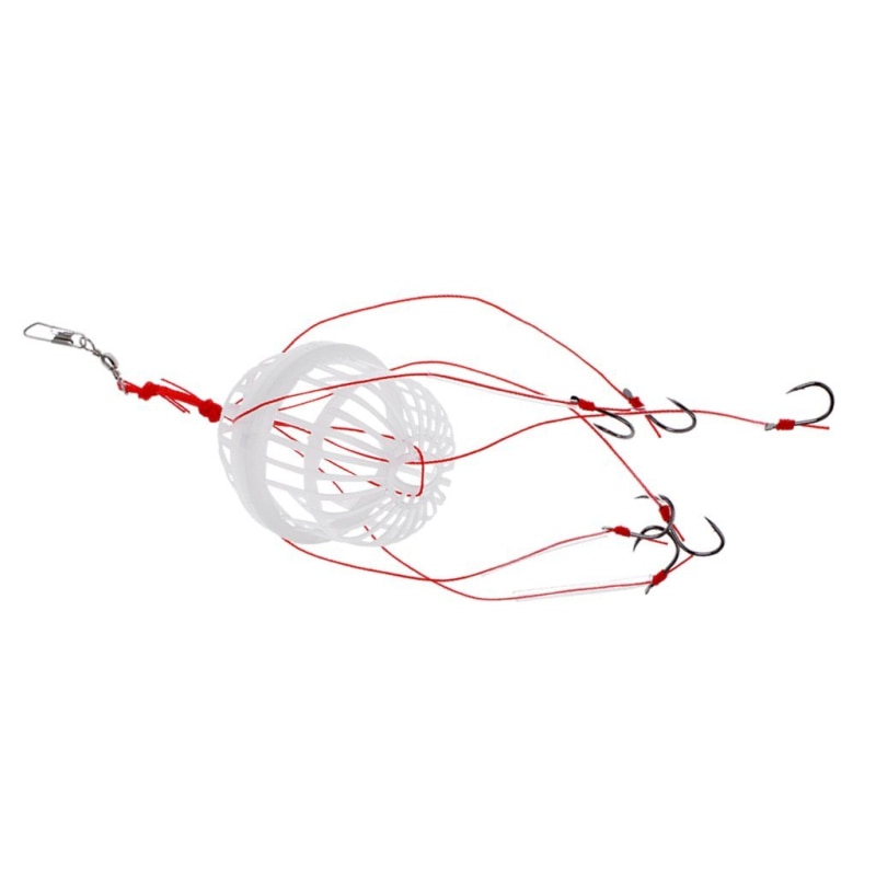 1Pcs Explosion Hook Fishing Hook SetsOutdoor Fishhook With Six Strong Hook Fishing Tackle Feeder Cage Fishing Accessories