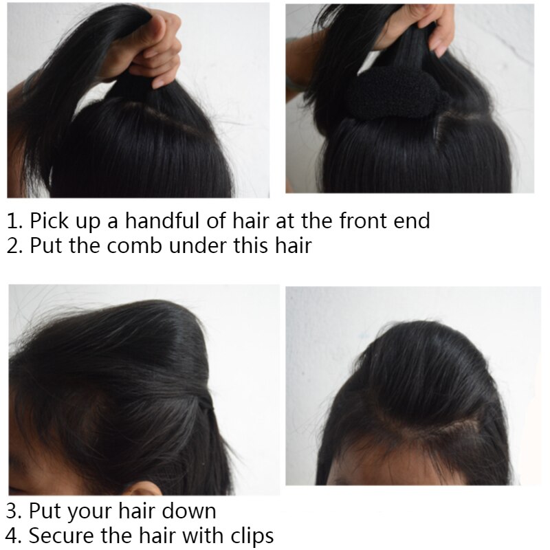 fluffy pute lukt lagt ut hår pute prinsesse hode hår fluffy hår klipp forsterker hårstyling klipp pinne bollemaker fletteverktøy
