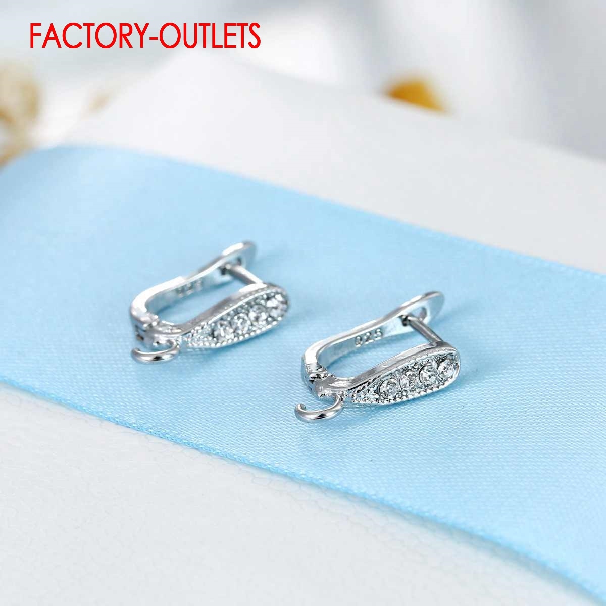 Factory Price Latest Trendy 925 Sterling Silver Earring Findings U-Shape Earrings Accessory Jewelry Findings For DIY